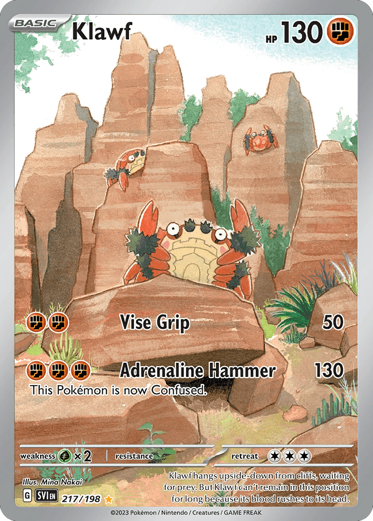 Klawf Pokémon card