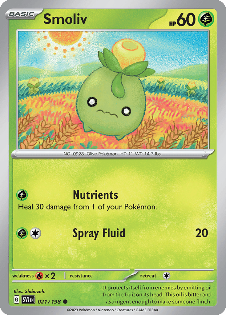 Smoliv Pokémon card