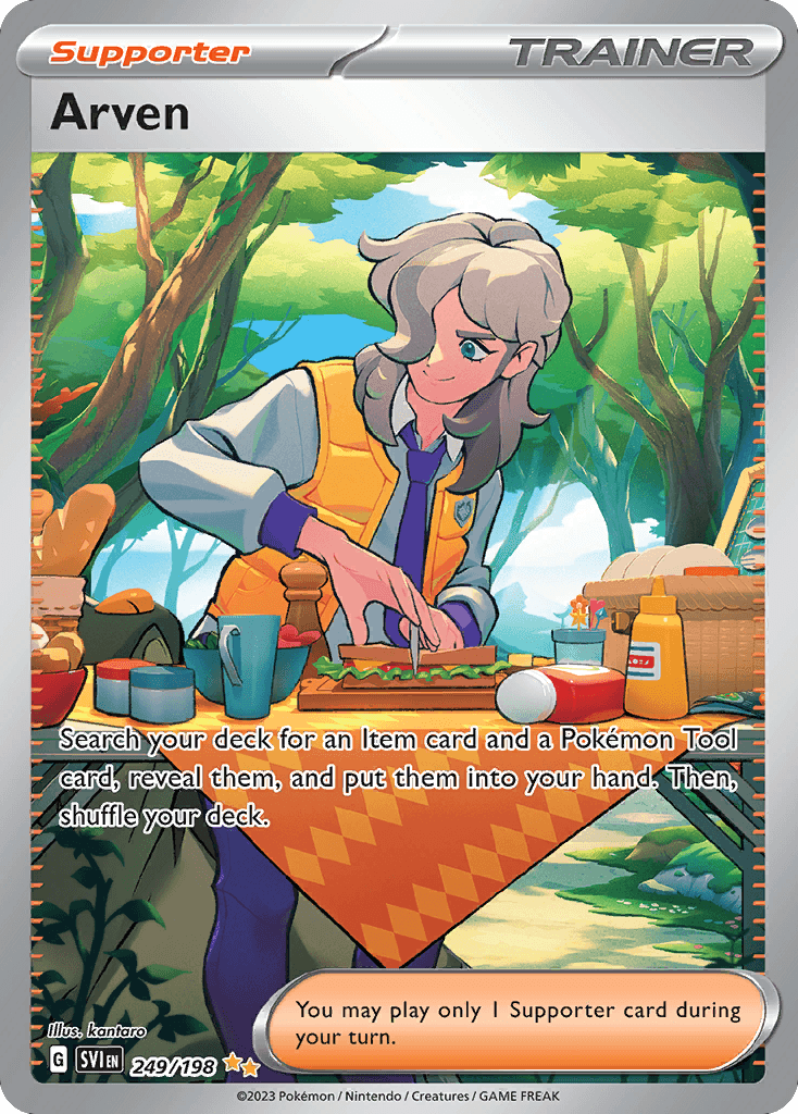 Arven Pokémon card