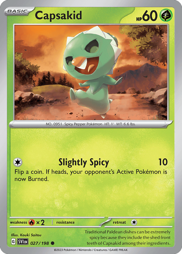 Capsakid Pokémon card