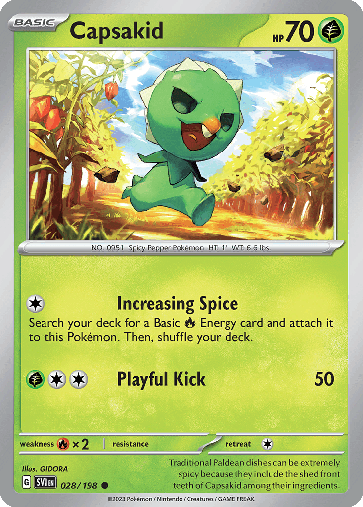 Capsakid Pokémon card