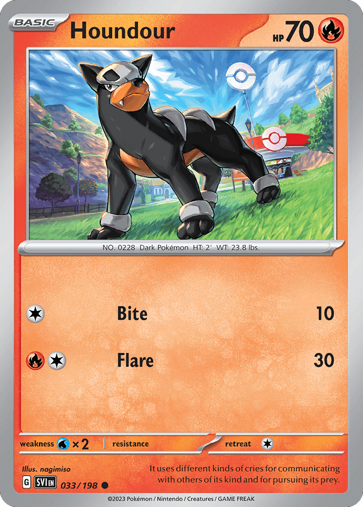 Houndour Pokémon card