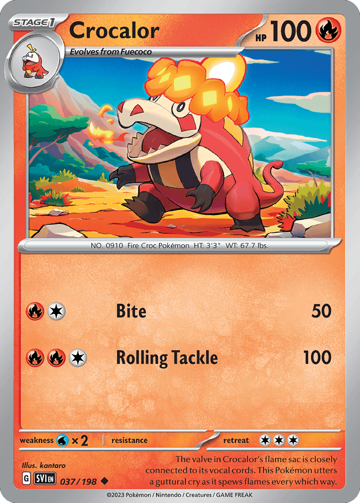 Crocalor Pokémon card