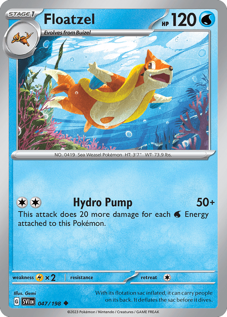 Floatzel Pokémon card