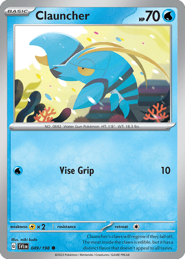 Clauncher Pokémon card