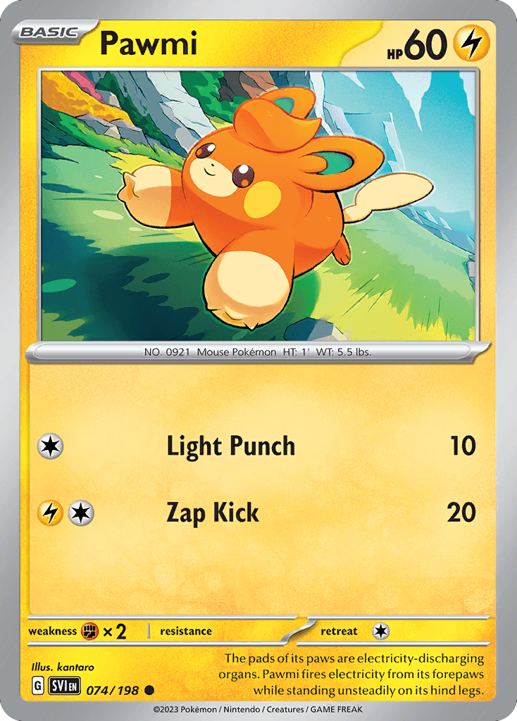 Pawmi Pokémon card