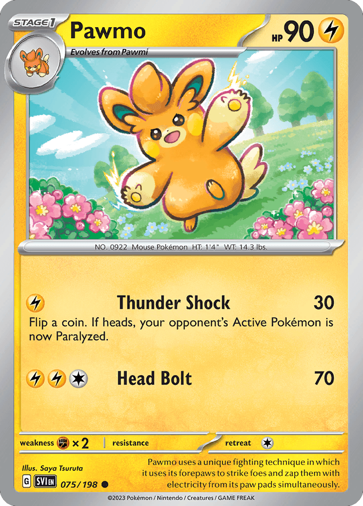 Pawmo Pokémon card