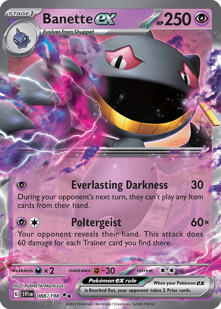 Banette ex Pokémon card