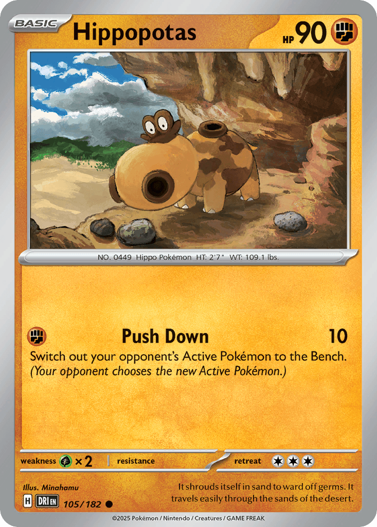 Hippopotas Pokémon card