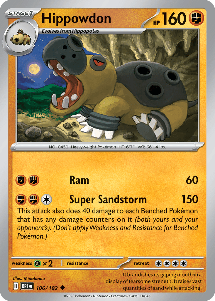 Hippowdon Pokémon card