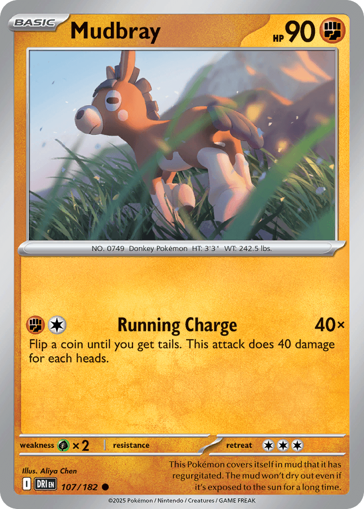 Mudbray Pokémon card