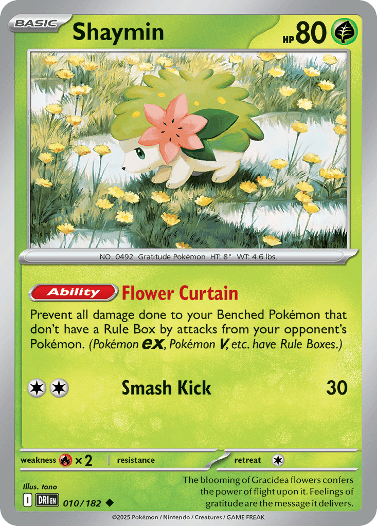 Shaymin Pokémon card