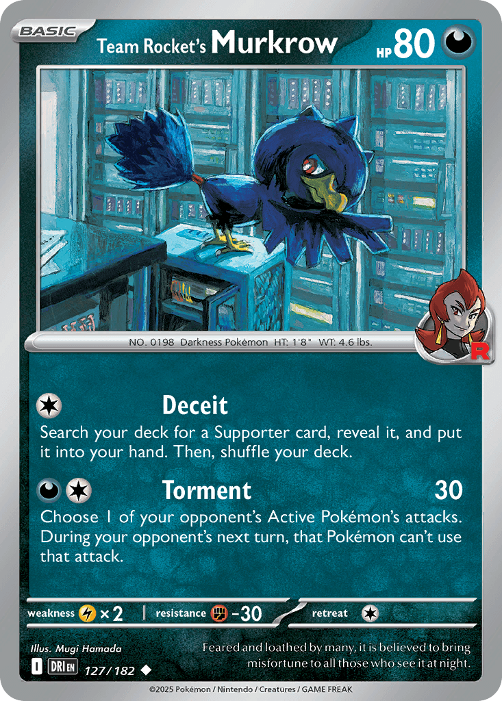 Team Rocket's Murkrow Pokémon card