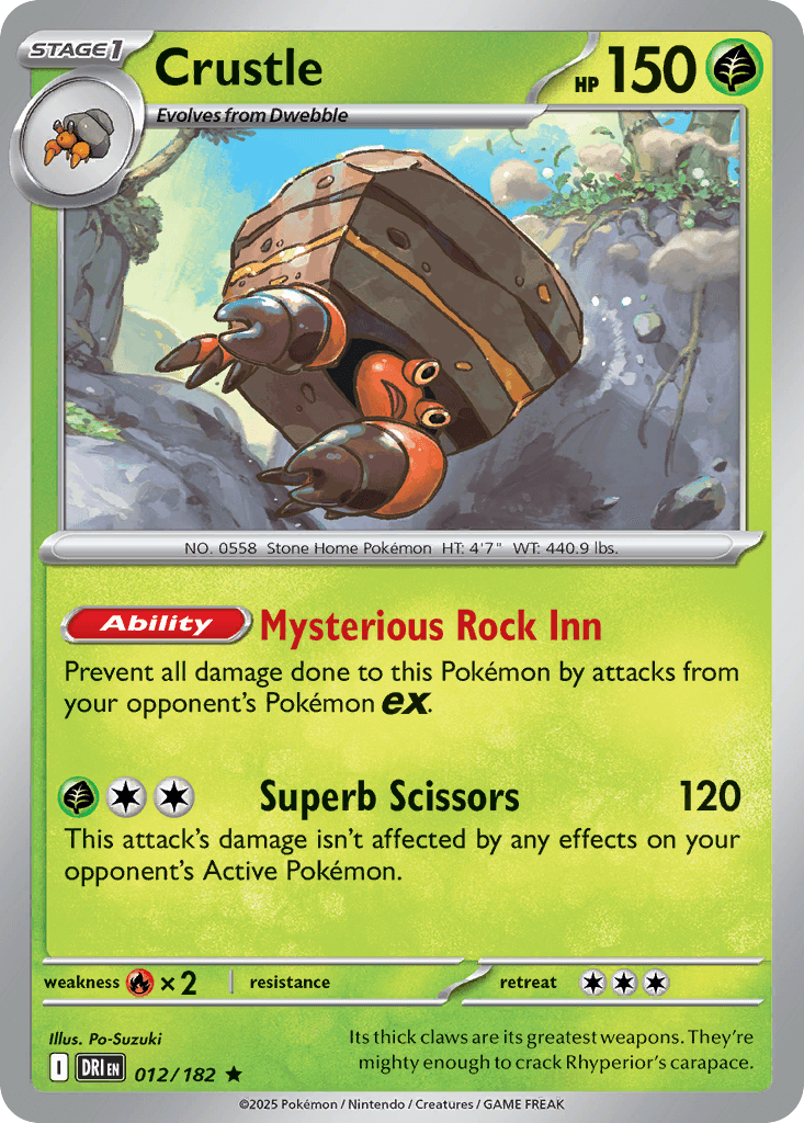 Crustle Pokémon card