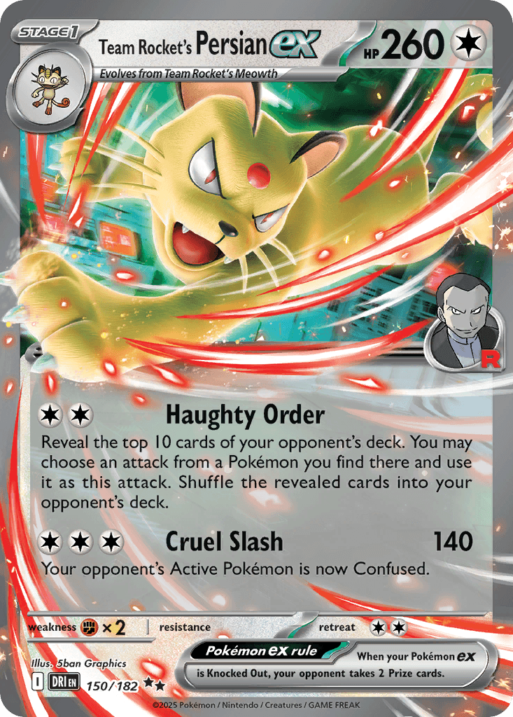 Team Rocket's Persian ex Pokémon card