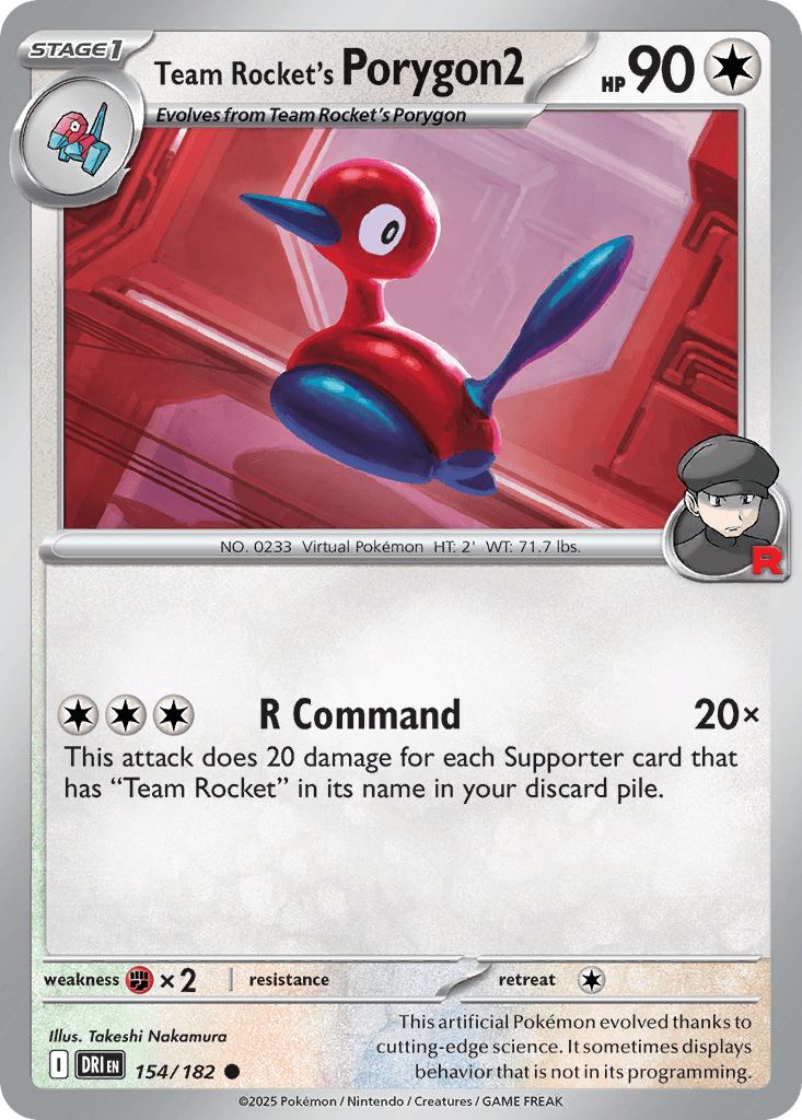 Team Rocket's Porygon2 Pokémon card