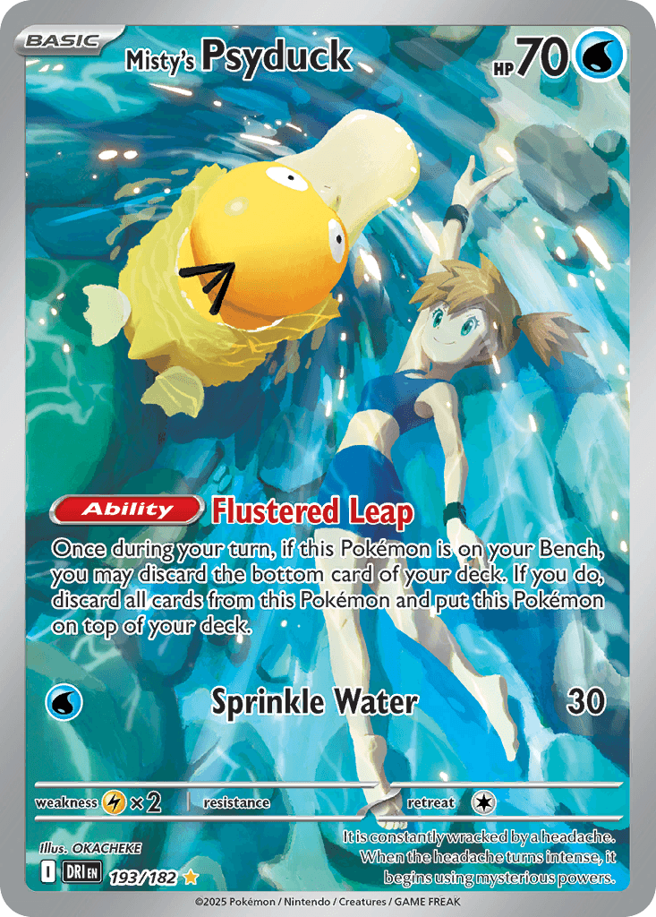 Misty's Psyduck Pokémon card