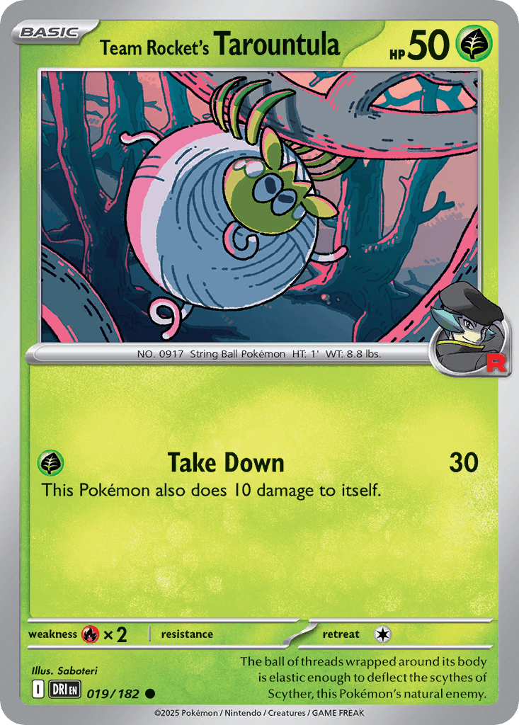 Team Rocket's Tarountula Pokémon card