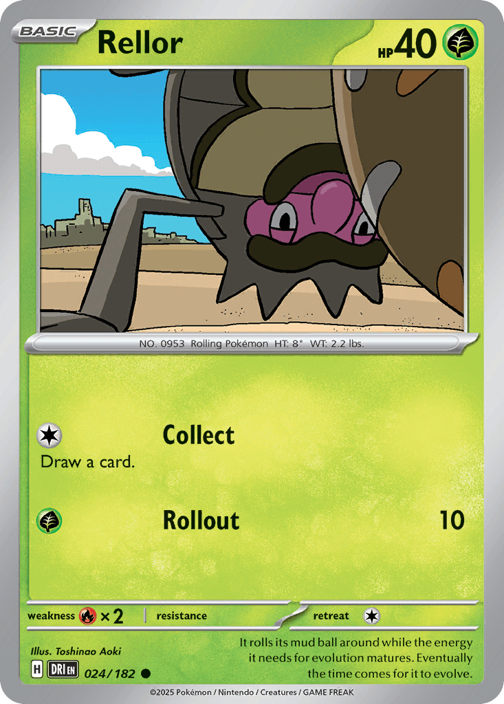 Rellor Pokémon card