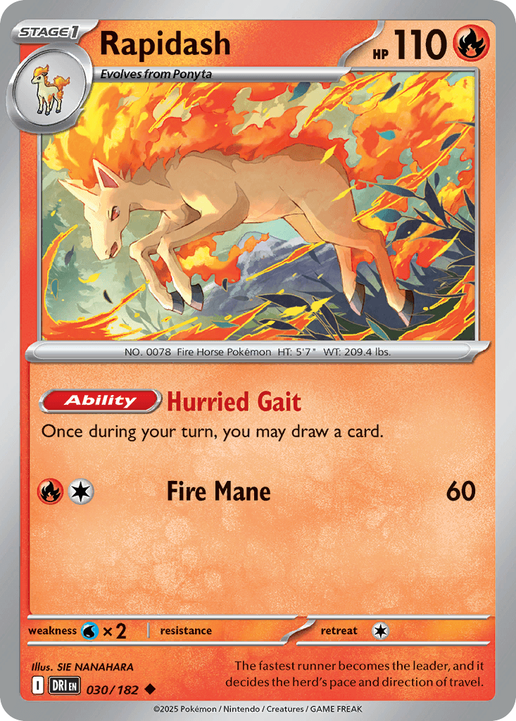 Rapidash Pokémon card