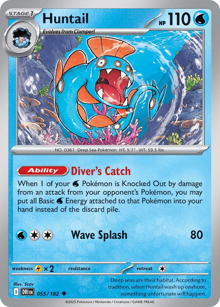 Huntail Pokémon card