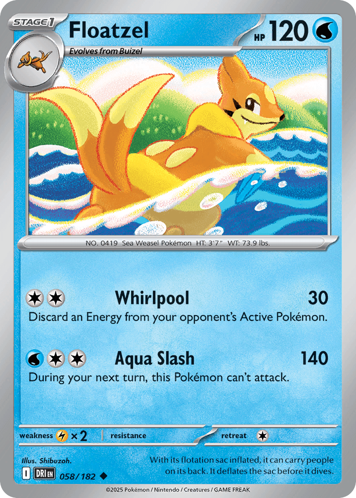Floatzel Pokémon card