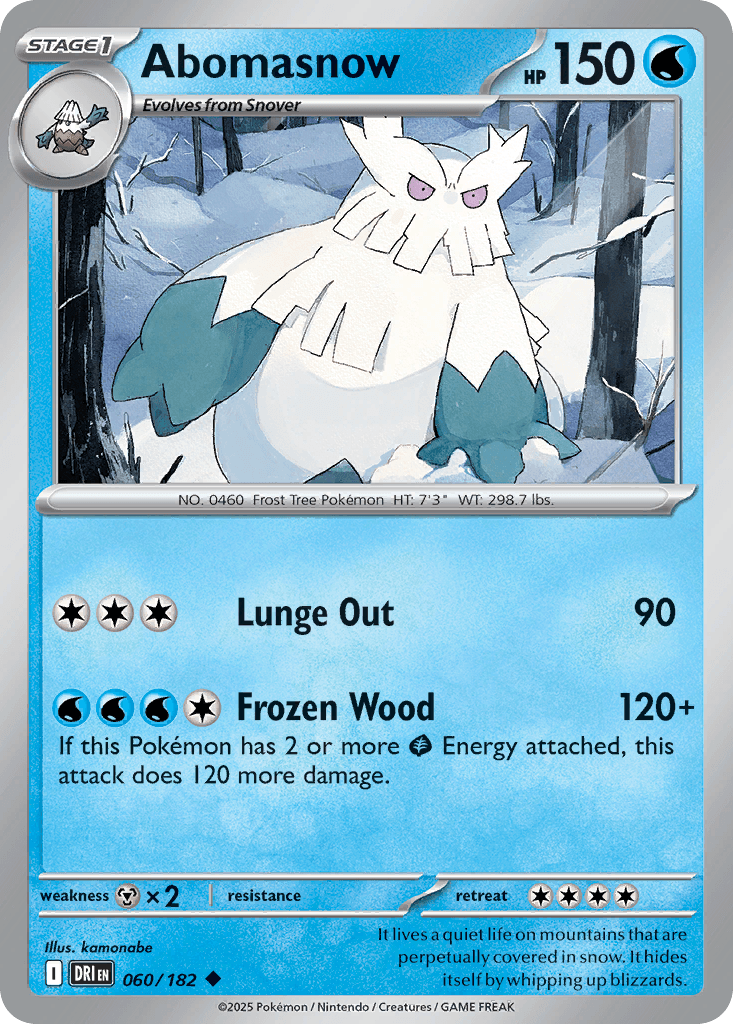 Abomasnow Pokémon card