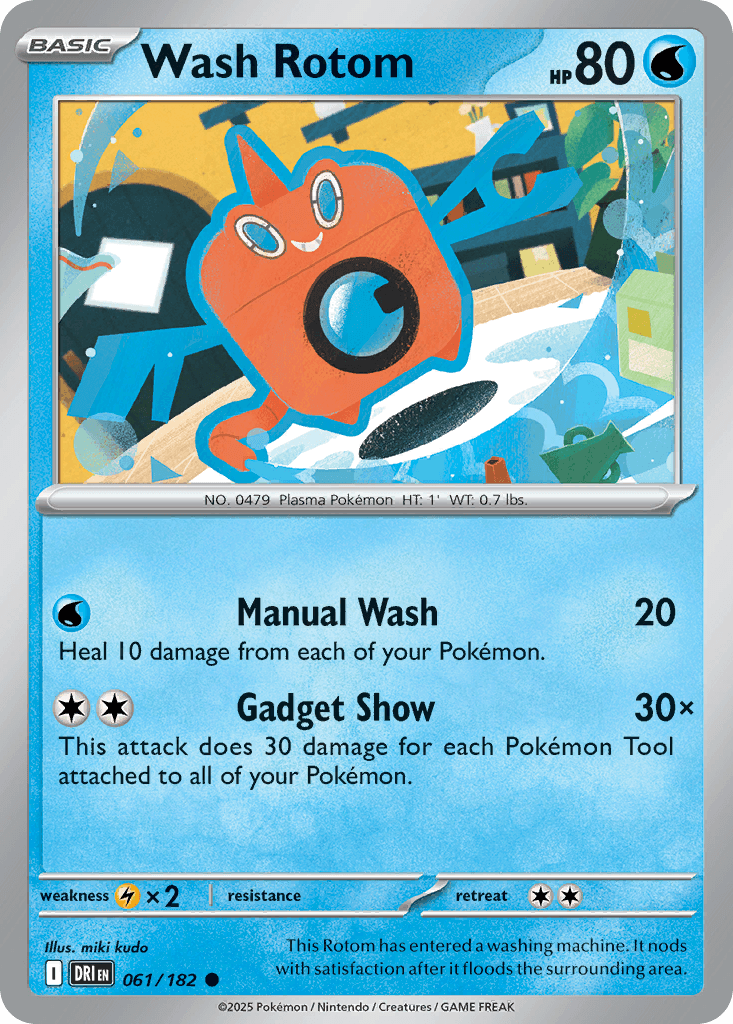 Wash Rotom Pokémon card