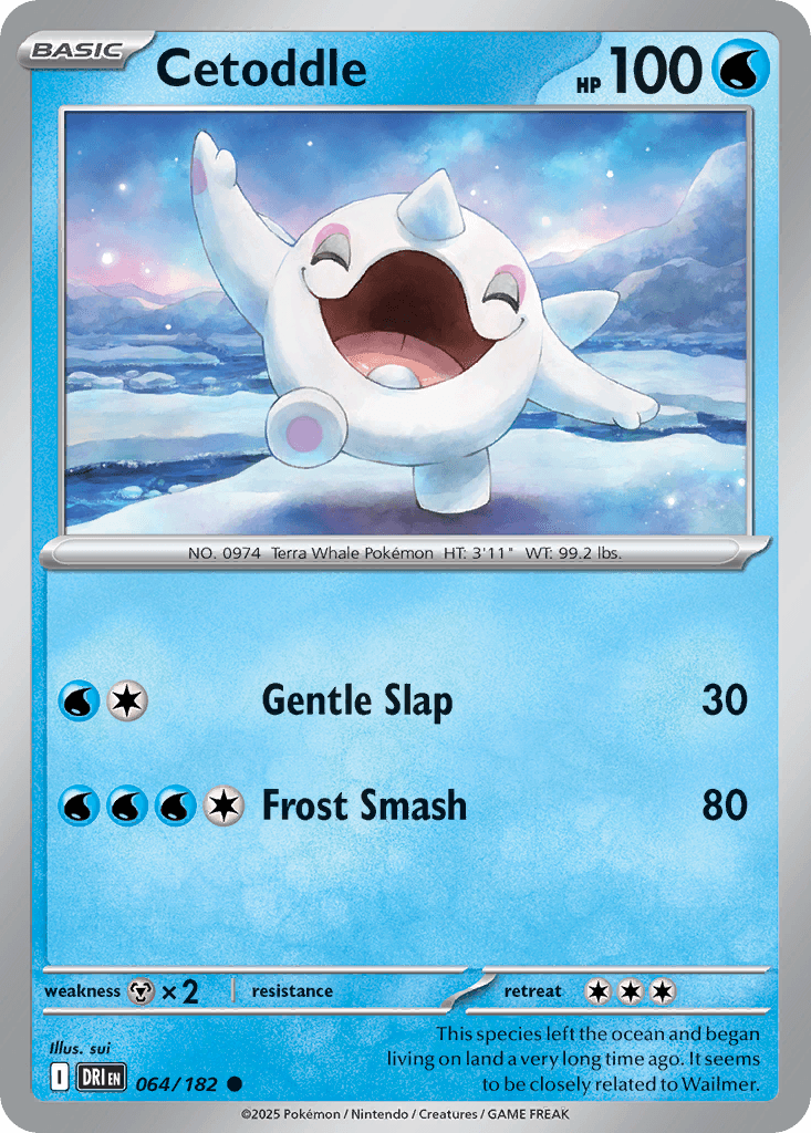 Cetoddle Pokémon card