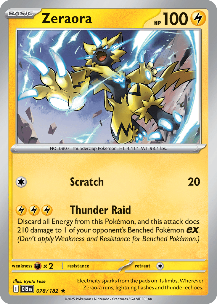 Zeraora Pokémon card