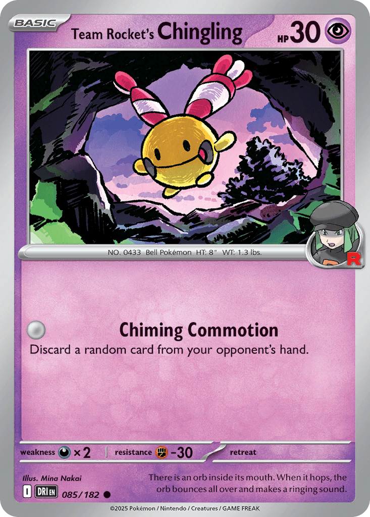 Team Rocket's Chingling Pokémon card