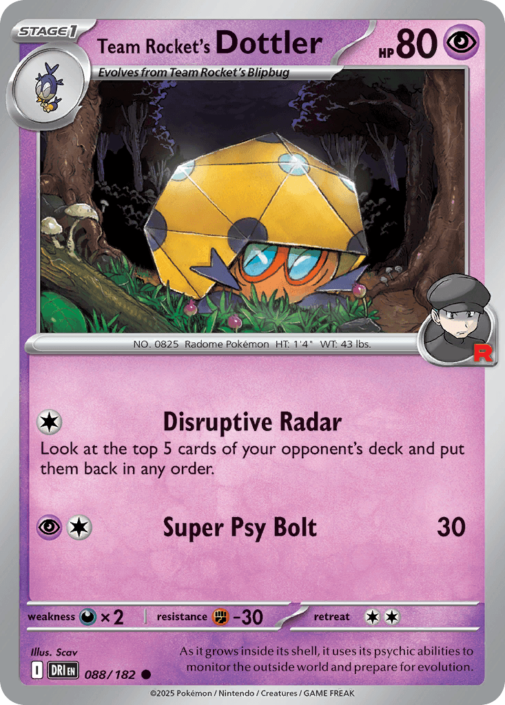 Team Rocket's Dottler Pokémon card