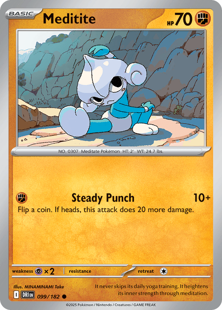 Meditite Pokémon card