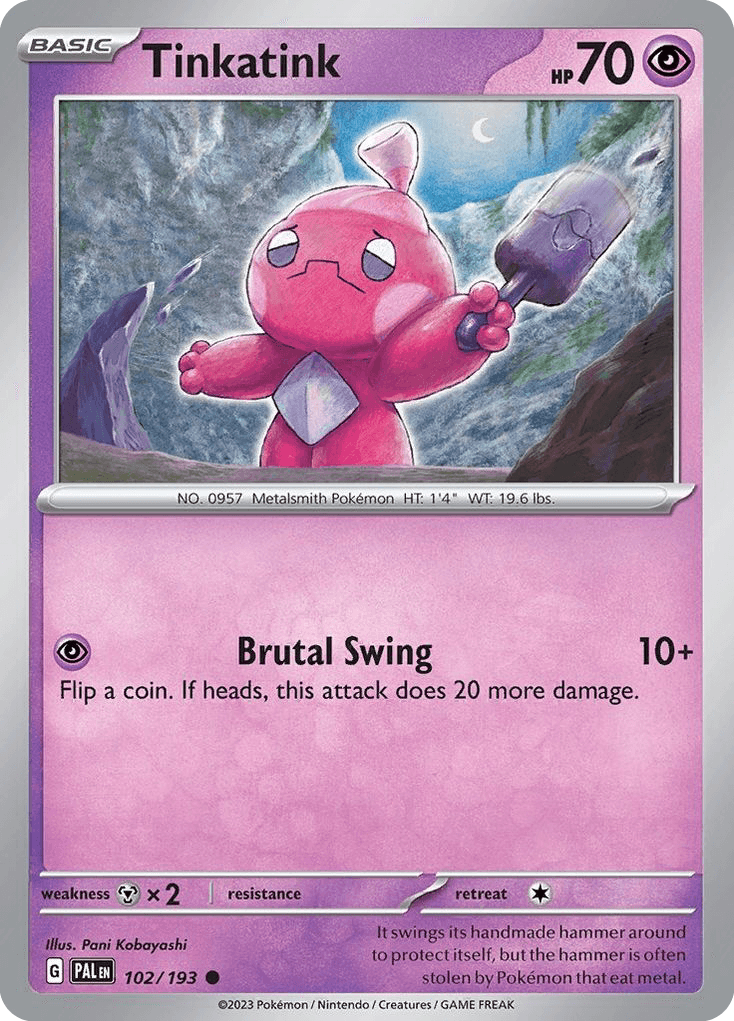 Tinkatink Pokémon card