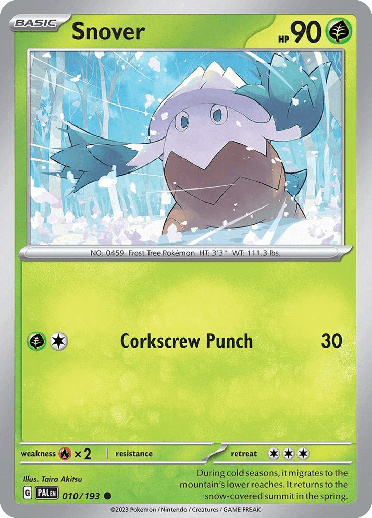 Snover Pokémon card