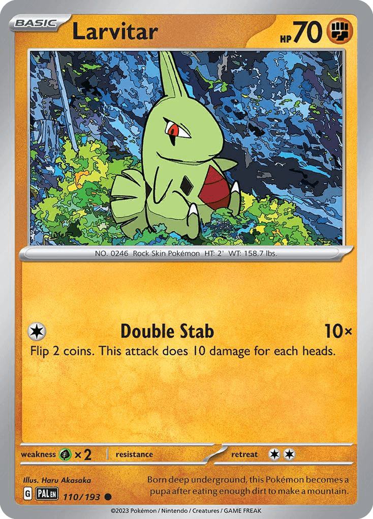 Larvitar Pokémon card