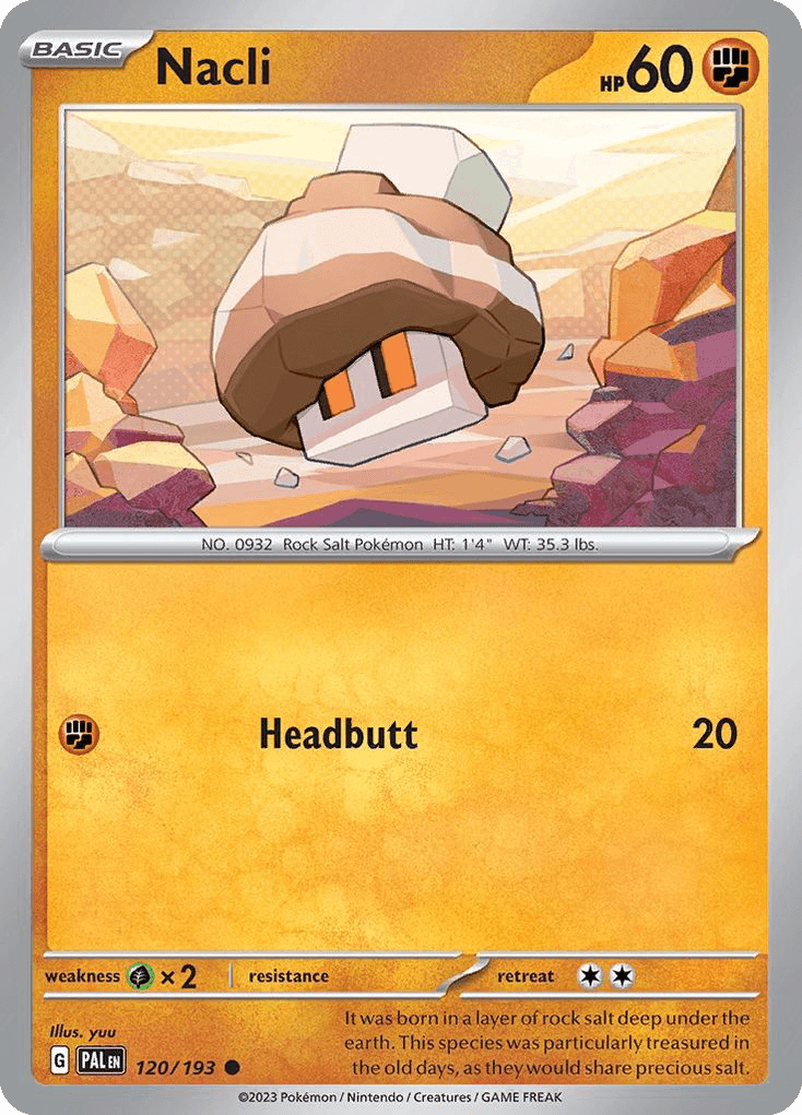 Nacli Pokémon card