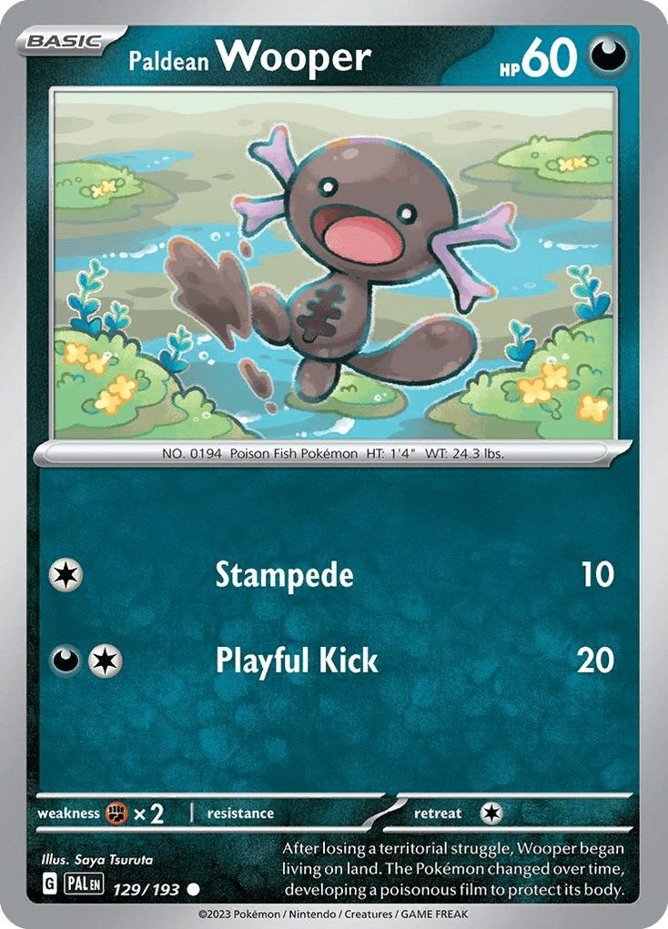 Paldean Wooper Pokémon card