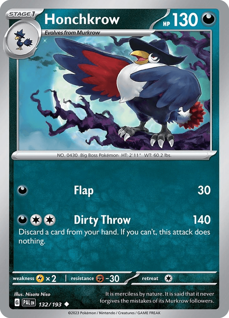Honchkrow Pokémon card