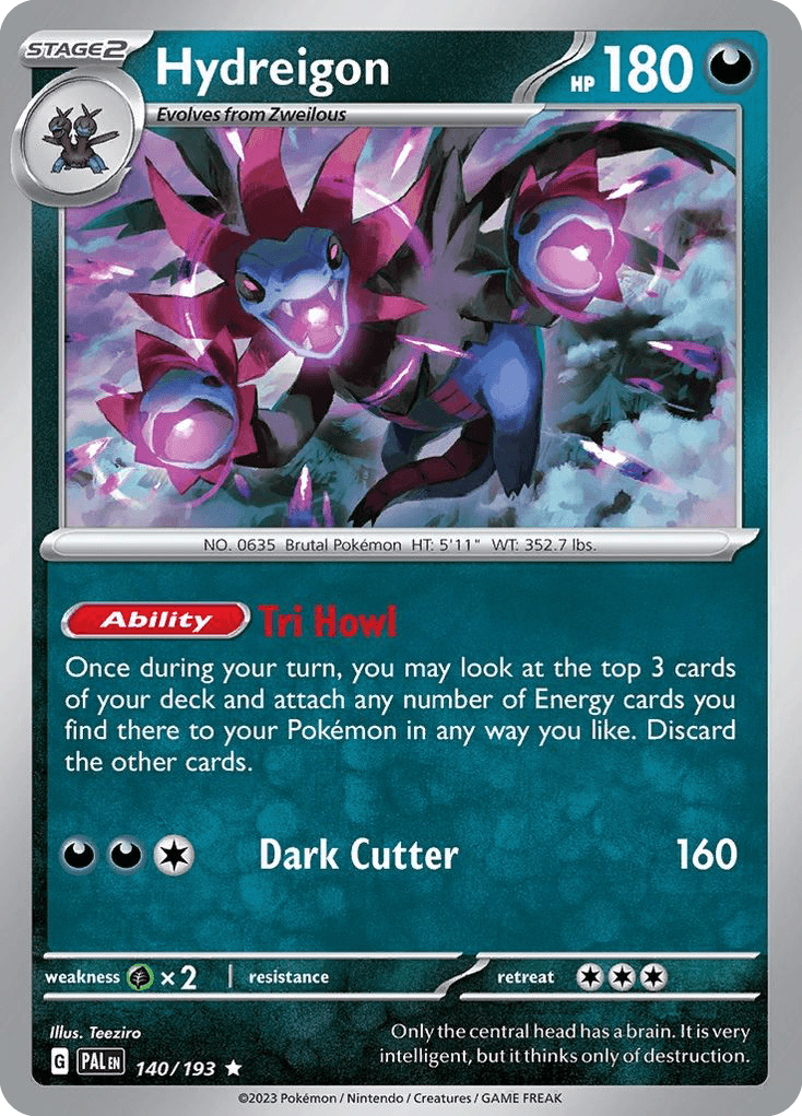 Hydreigon Pokémon card
