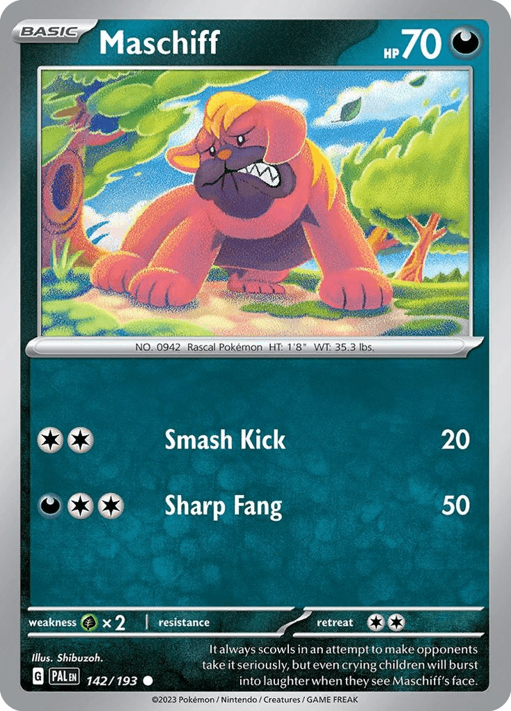 Maschiff Pokémon card