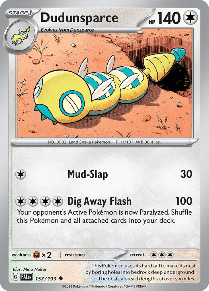 Dudunsparce Pokémon card