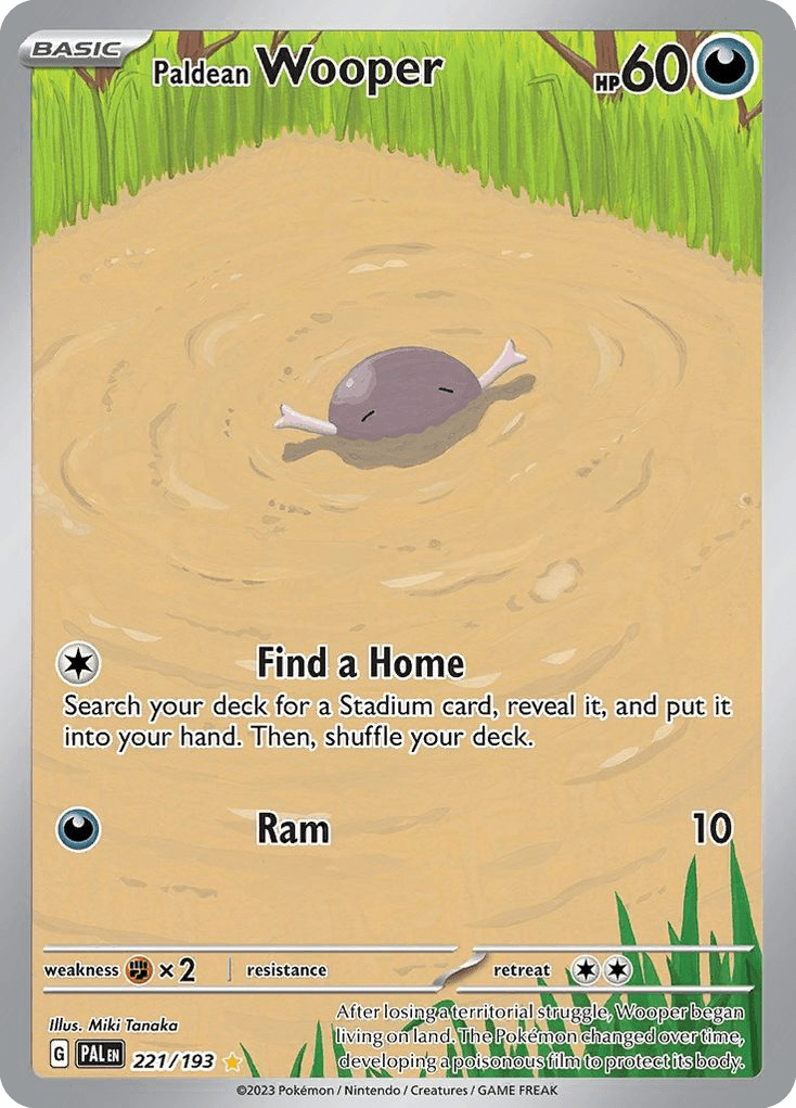 Paldean Wooper Pokémon card