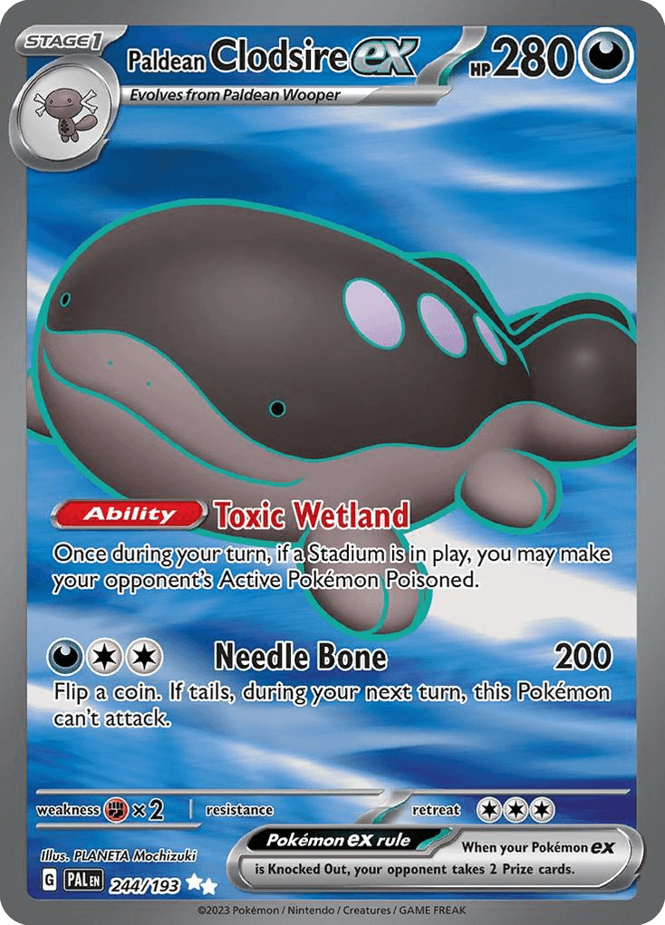 Paldean Clodsire ex Pokémon card