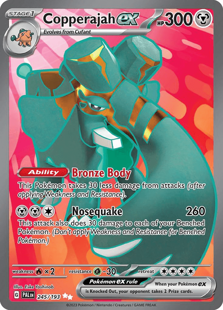 Copperajah ex Pokémon card