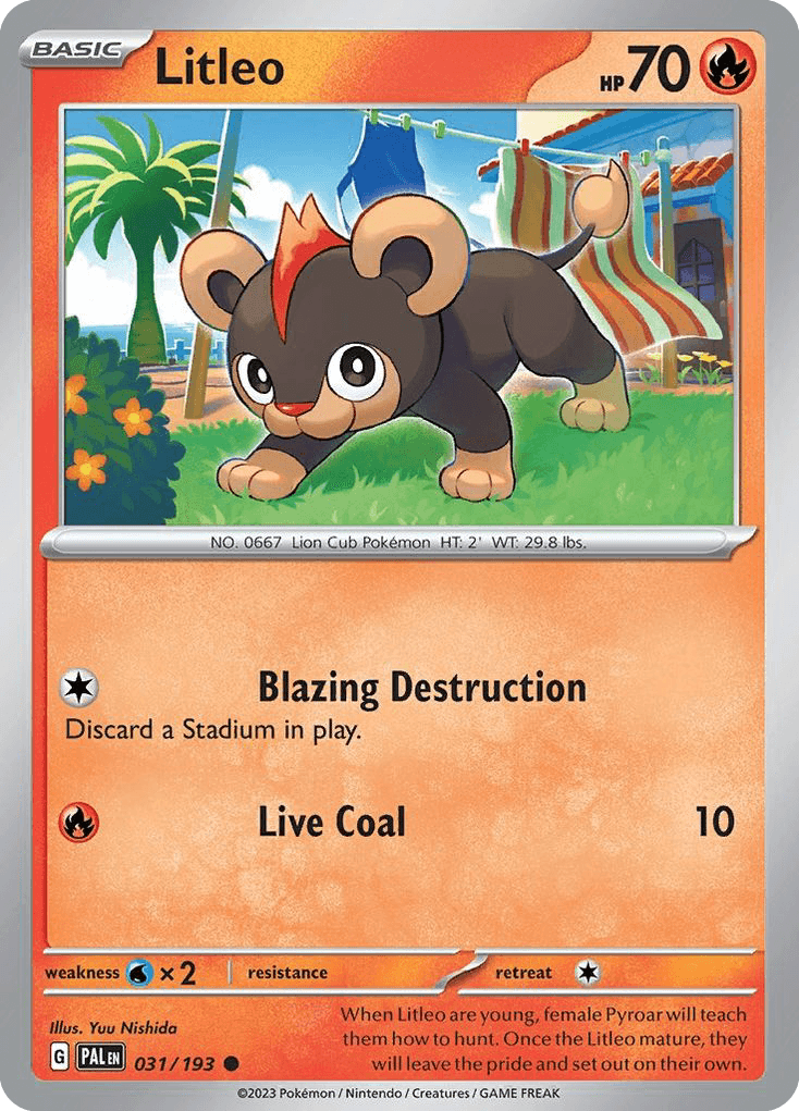 Litleo Pokémon card