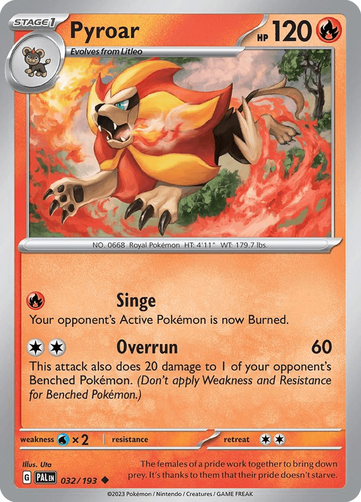Pyroar Pokémon card