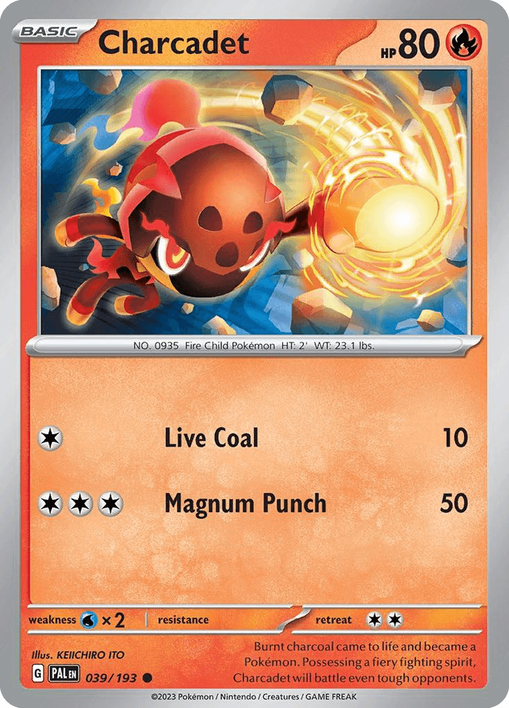 Charcadet Pokémon card