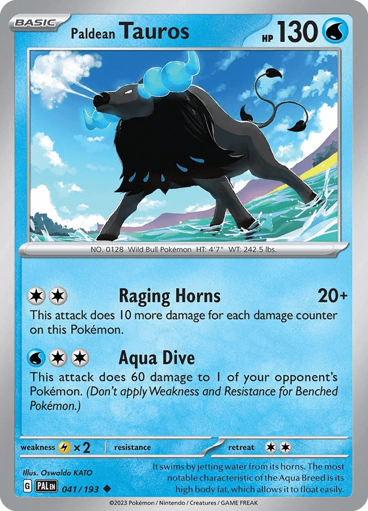 Paldean Tauros Pokémon card