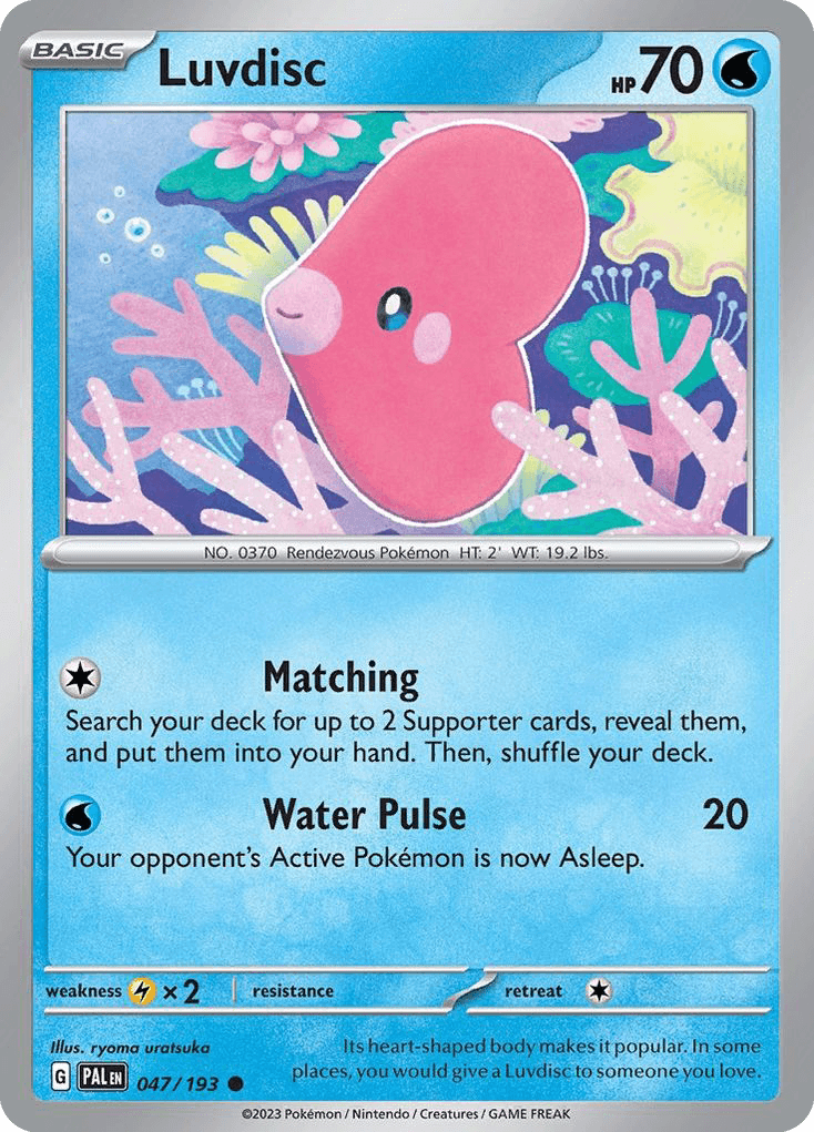 Luvdisc Pokémon card